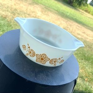 Vintage marigold PYREX dish